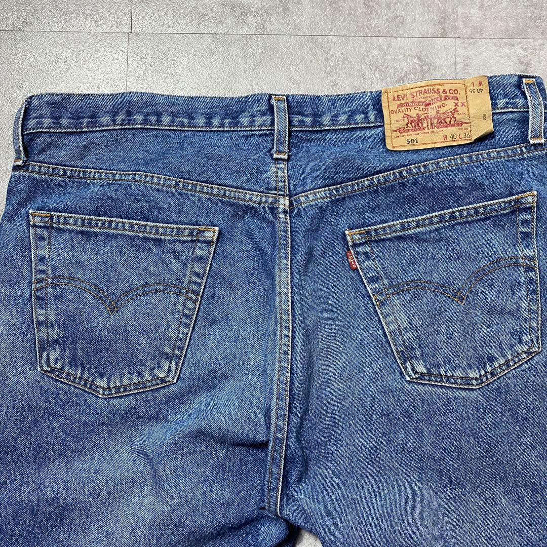 【W40 L36】Levis 501 リーバイス　ボタンフライ　縦落ち　デニム
