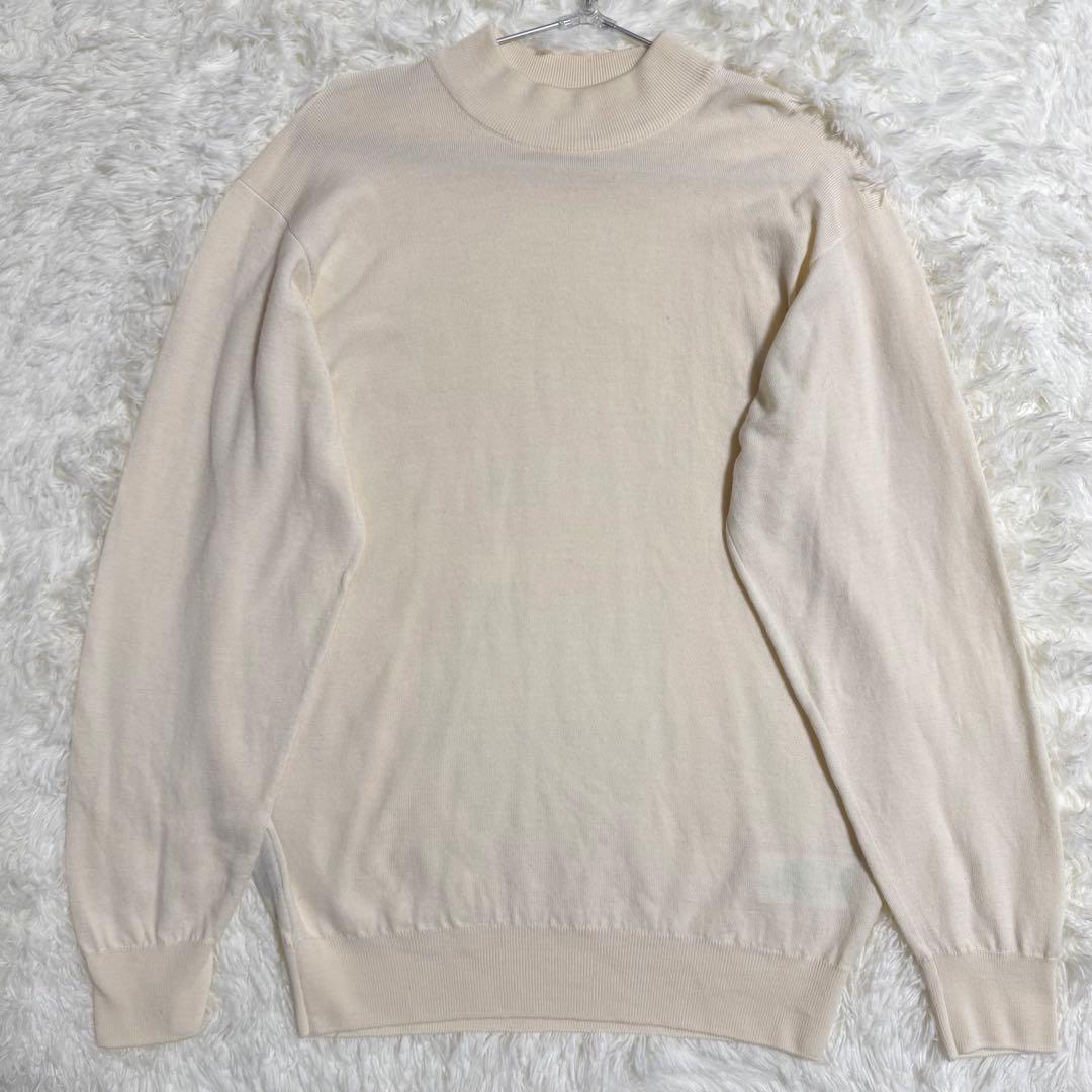 JOHN SMEDLEY メリノウール モックネックニット Mサイズ アイボリー