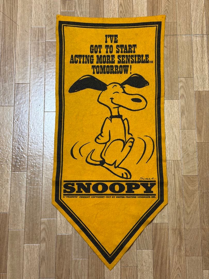 60s スヌーピー ヴィンテージ ペナント タペストリー