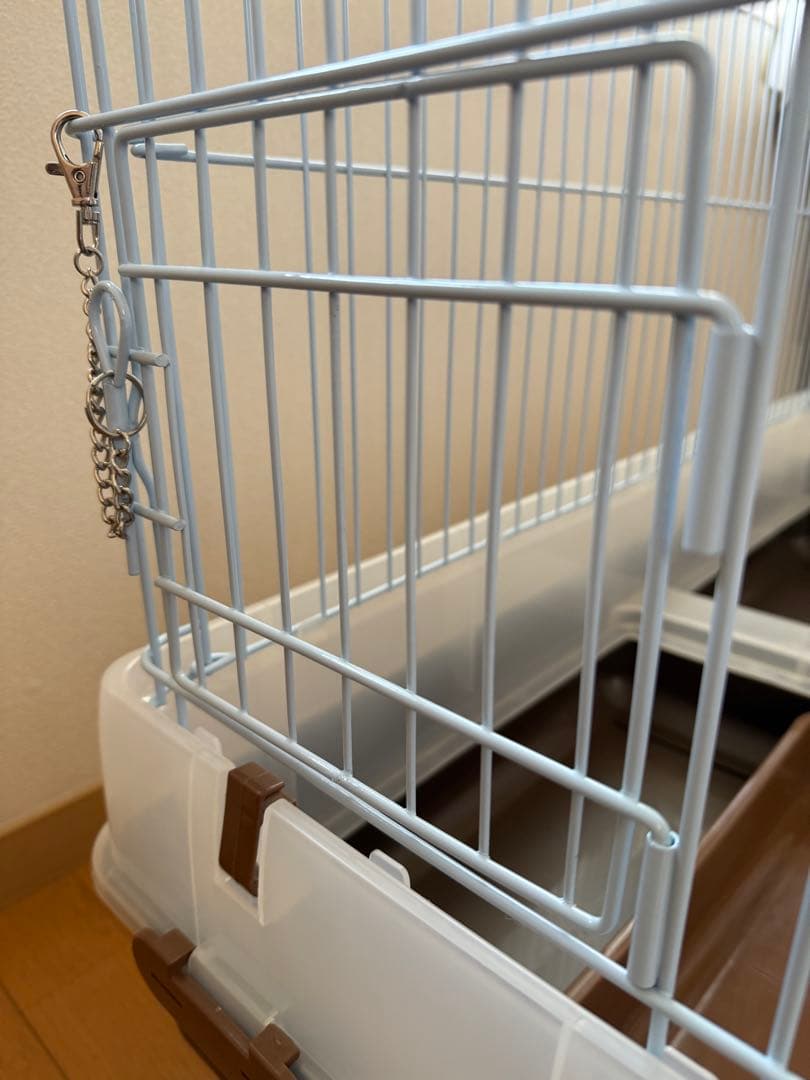 マルカン　うさぎカンタンお掃除ケージ ワイドB キャスター付き　ブラウン