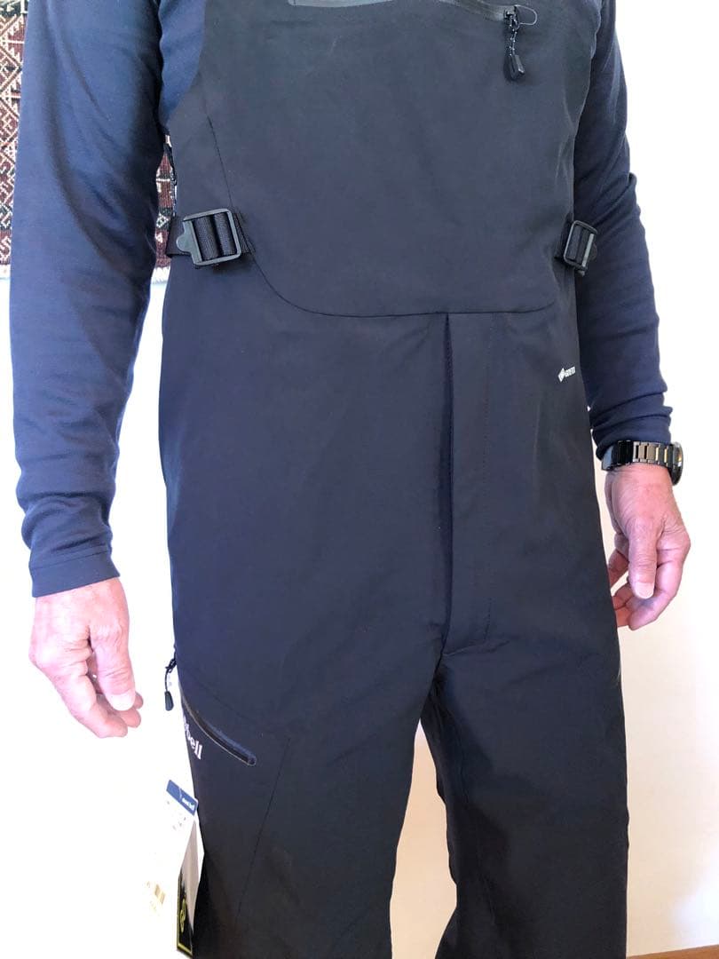 モンベル新品未使用パウダートラックビブ(男女兼用)XS/BK