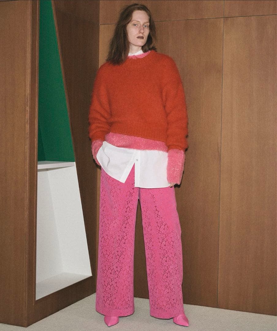 MAISON SPECIAL メゾンスペシャル　フロッキー レース パンツ