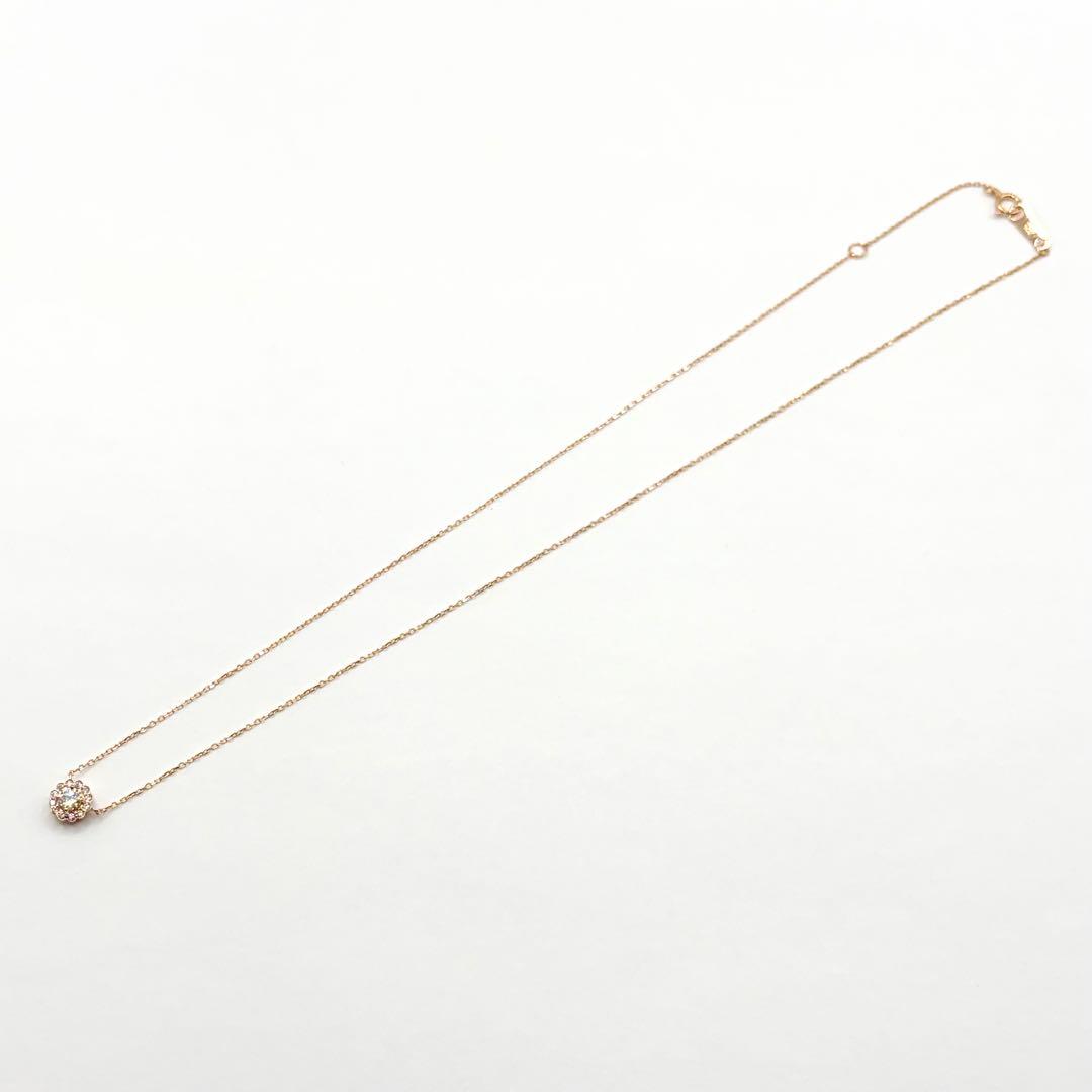 【新品同様】 ヴァンドーム青山 K18 ダイヤ0.22ct グレース ネックレス