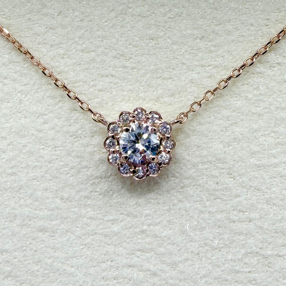 【新品同様】 ヴァンドーム青山 K18 ダイヤ0.22ct グレース ネックレス