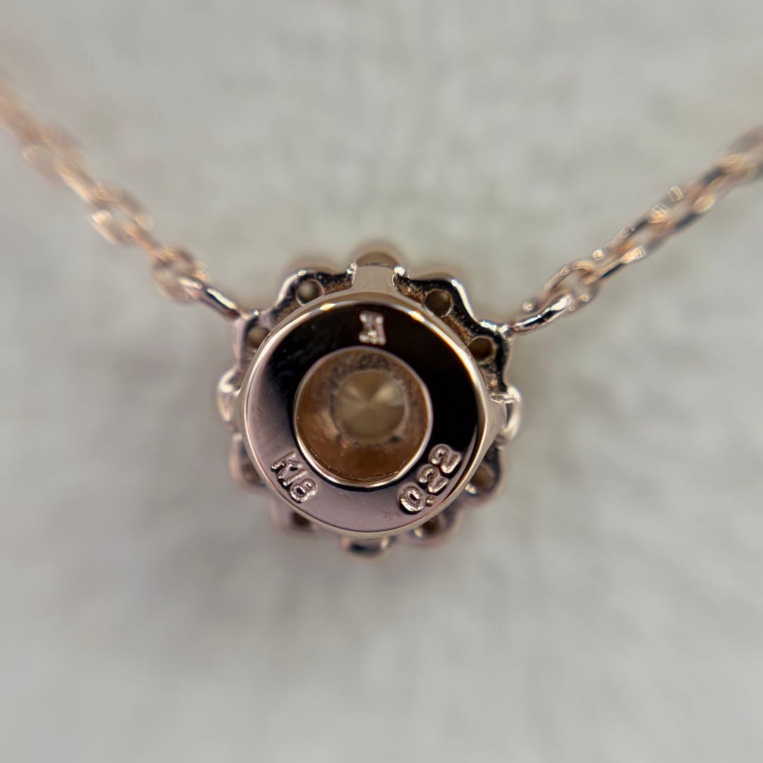 【新品同様】 ヴァンドーム青山 K18 ダイヤ0.22ct グレース ネックレス