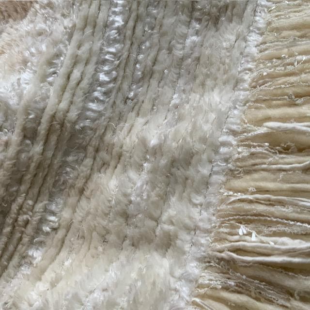 CHANEL ツイード フリンジ付き ミルキーミニスカート