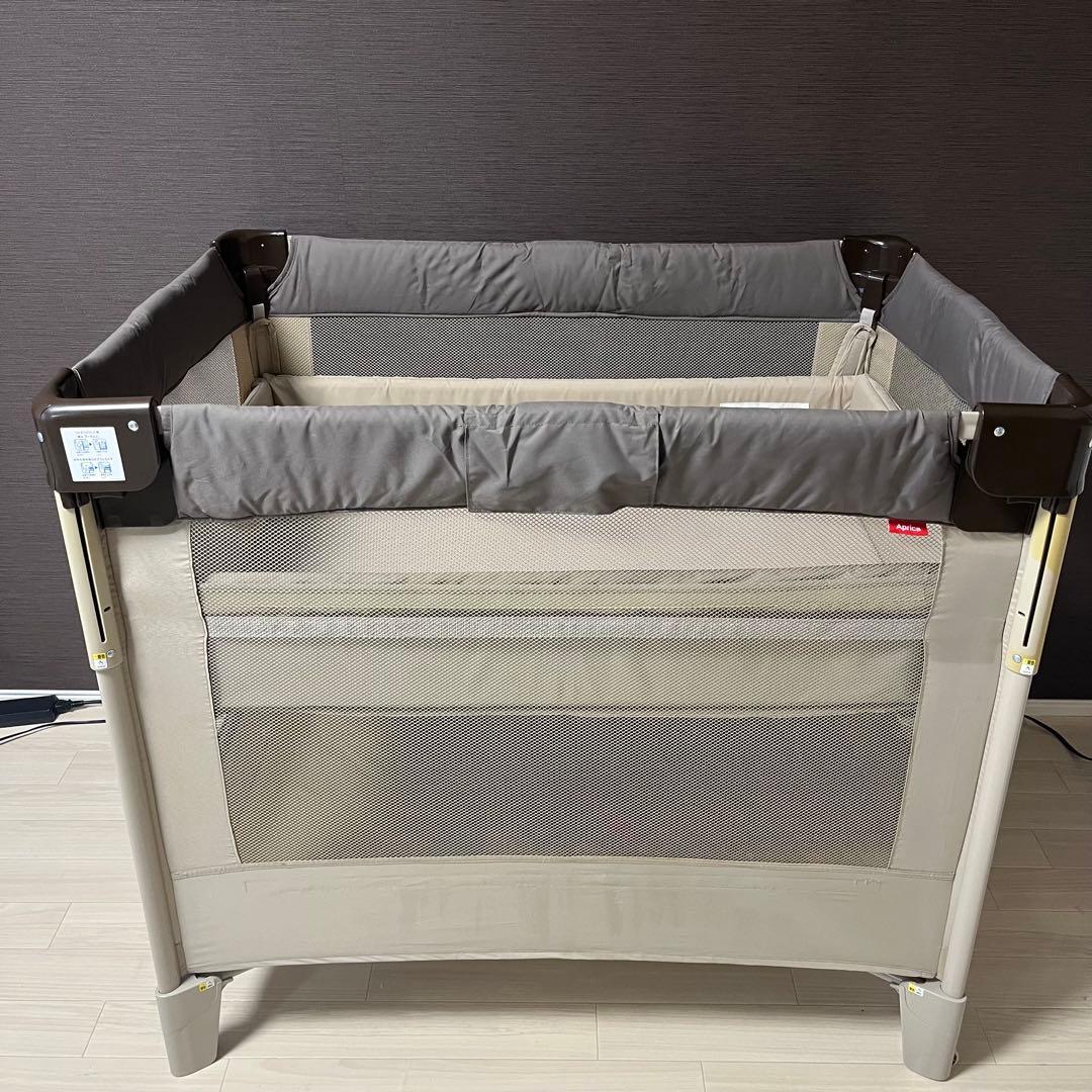 良品　ココネルエアー　ベビーベッド　グレー　クリーニング済み　説明書つき