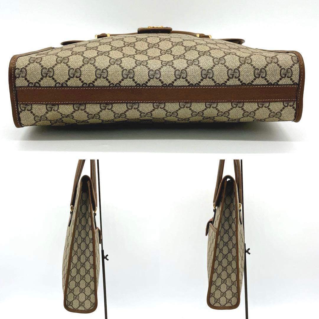 希少【OLD GUCCI】ビジネスバッグ　GGスプリーム　シェリーライン　A4