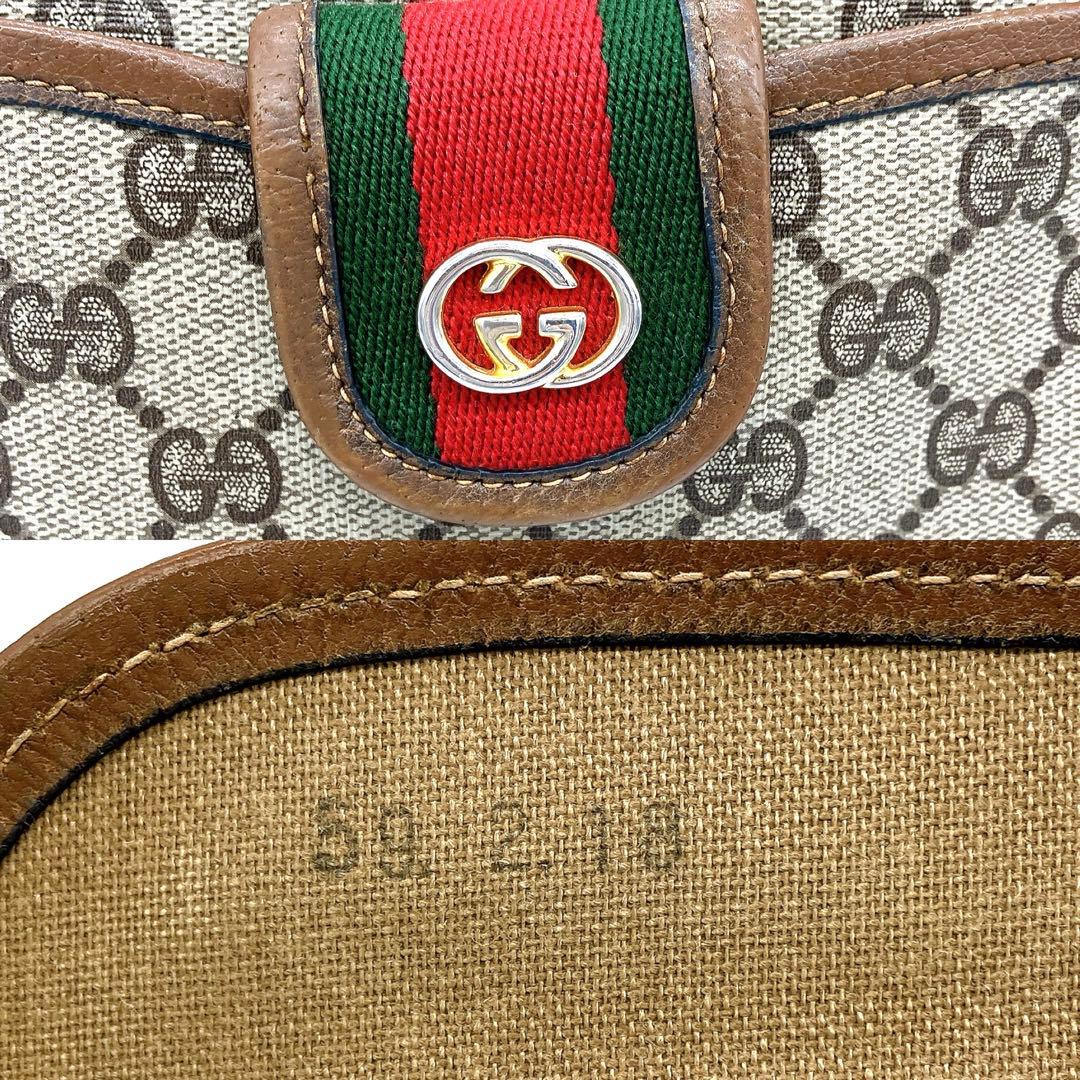 希少【OLD GUCCI】ビジネスバッグ　GGスプリーム　シェリーライン　A4
