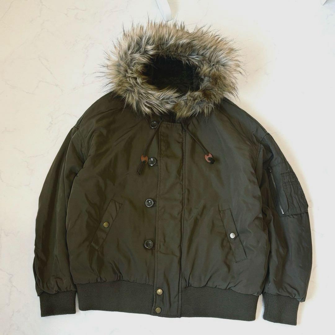 未使用級 y2k フライトジャケット グランジ 平成ギャル 鬼ファー ボンバー
