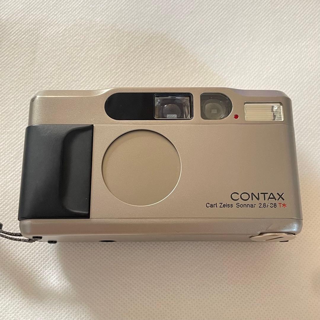 CONTAX T2 シルバー 作例あり 純正ストラップ付 高級フィルムカメラ