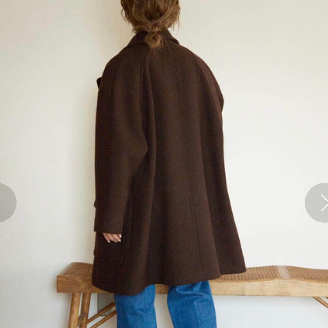 SLOBE IENA メルトンビックPコート ウール ブラウン 2022AW