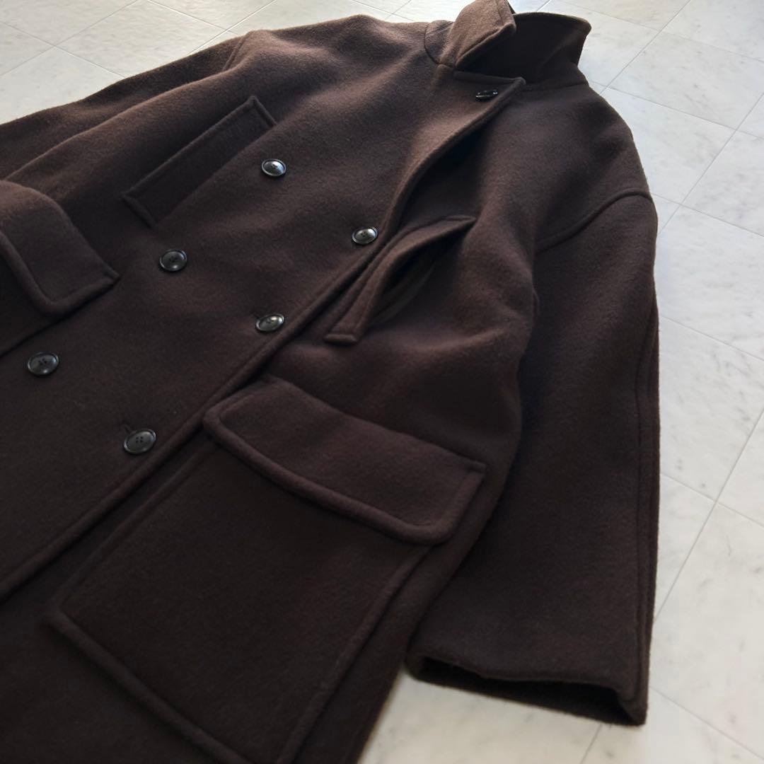 SLOBE IENA メルトンビックPコート ウール ブラウン 2022AW