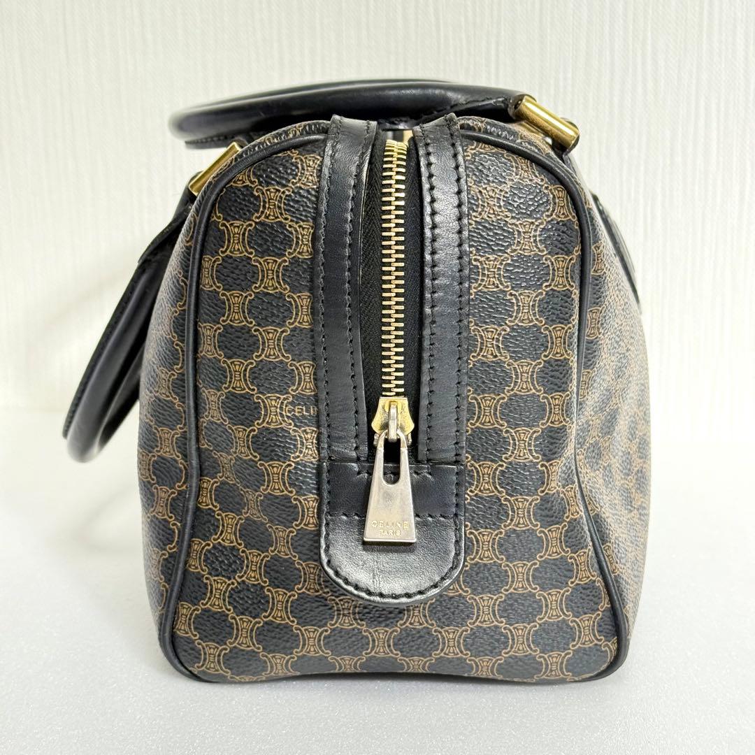 CELINE ヴィンテージ ミニボストンバッグ マカダム柄 ブラック 114