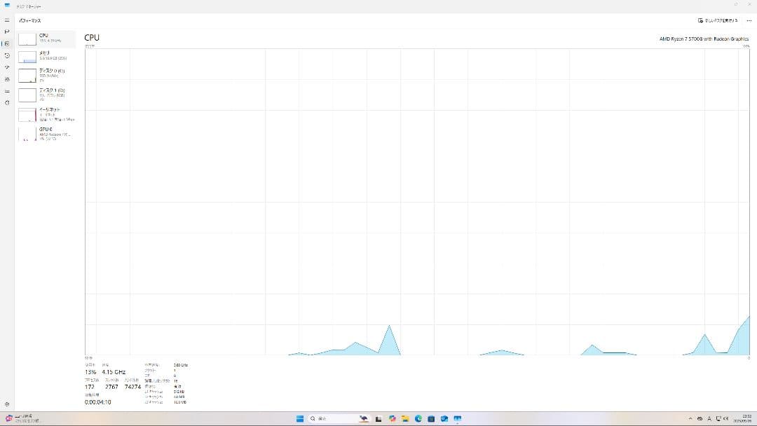 AMD Ryzen7 5700g 自作pc