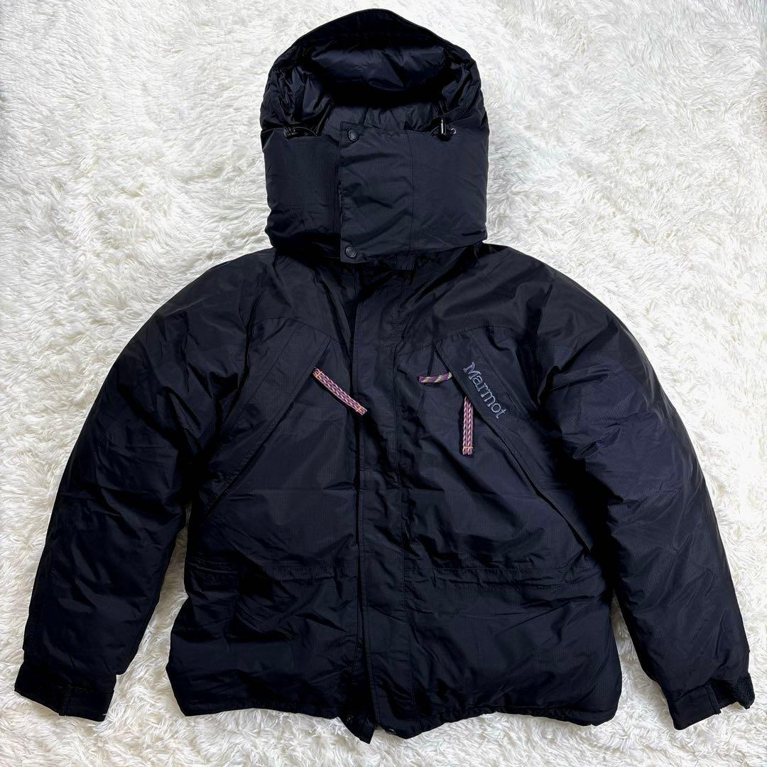✨2WAY・GORE‑TEX✨マーモット　ダウンジャケット　ビッグサイズ　黒　M