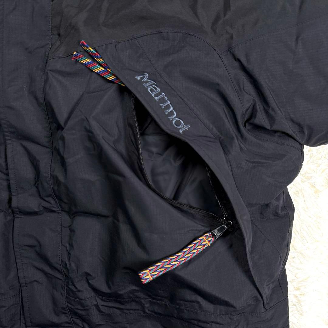 ✨2WAY・GORE‑TEX✨マーモット　ダウンジャケット　ビッグサイズ　黒　M