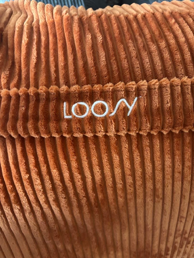 【セット割あり】ルージー　LOOSY 1人掛けビーズソファ　ブラットオレンジ