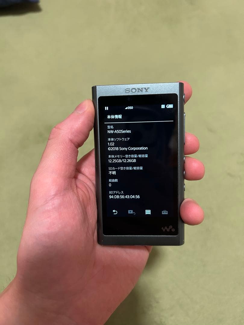 ソニー ウォークマン Aシリーズ 16GB 2018年モデル ホライズングリーン