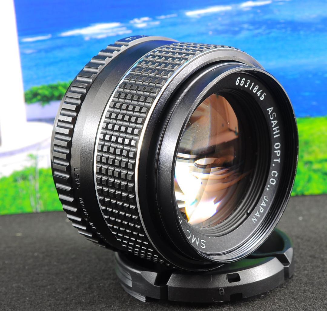 ペンタックス SMC Takumar 50mm F1.4 フード付き！整備済み！