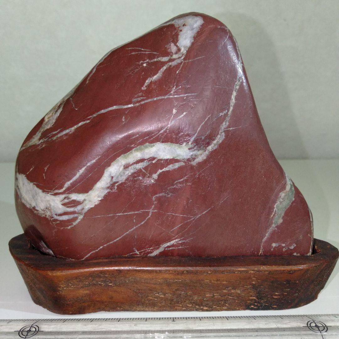 菊花石　水石　エーデルワイス　美麗台付き１個