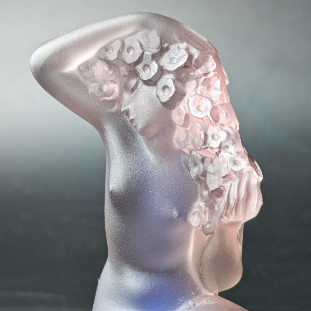 ラリック フロレアル オパルセント ラベンダーフロスト裸婦像ヴィンテージ仏製美品