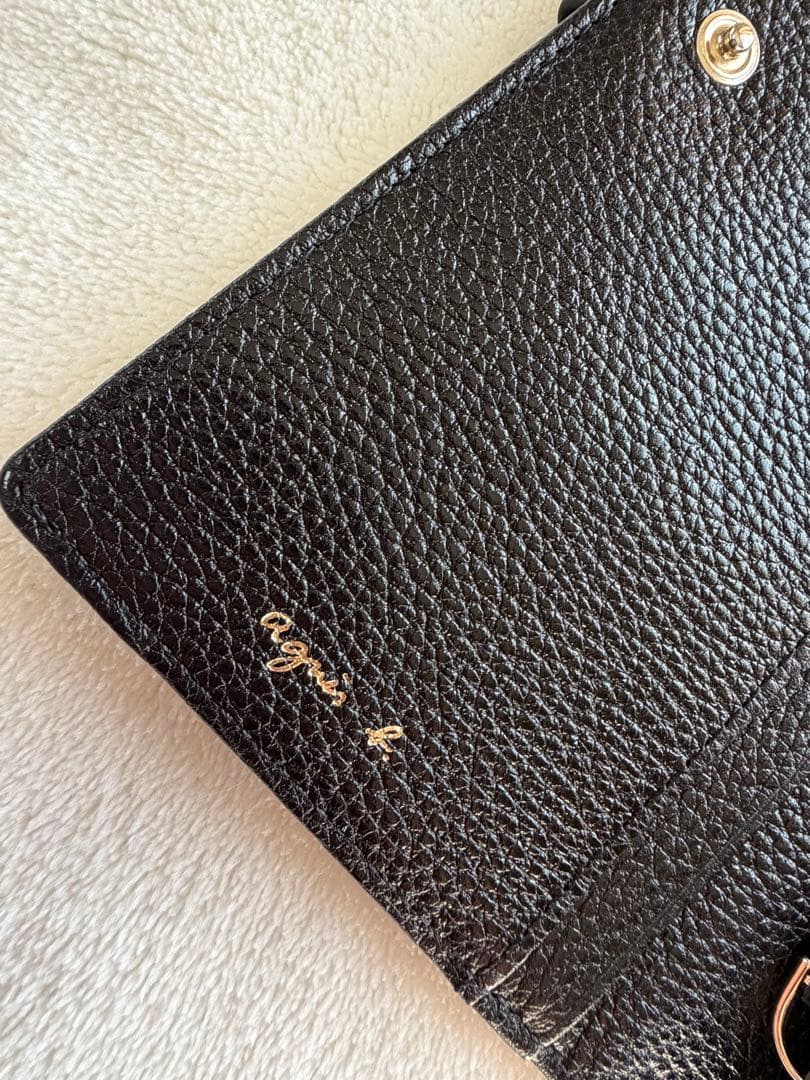 agnès b. 黒 長財布