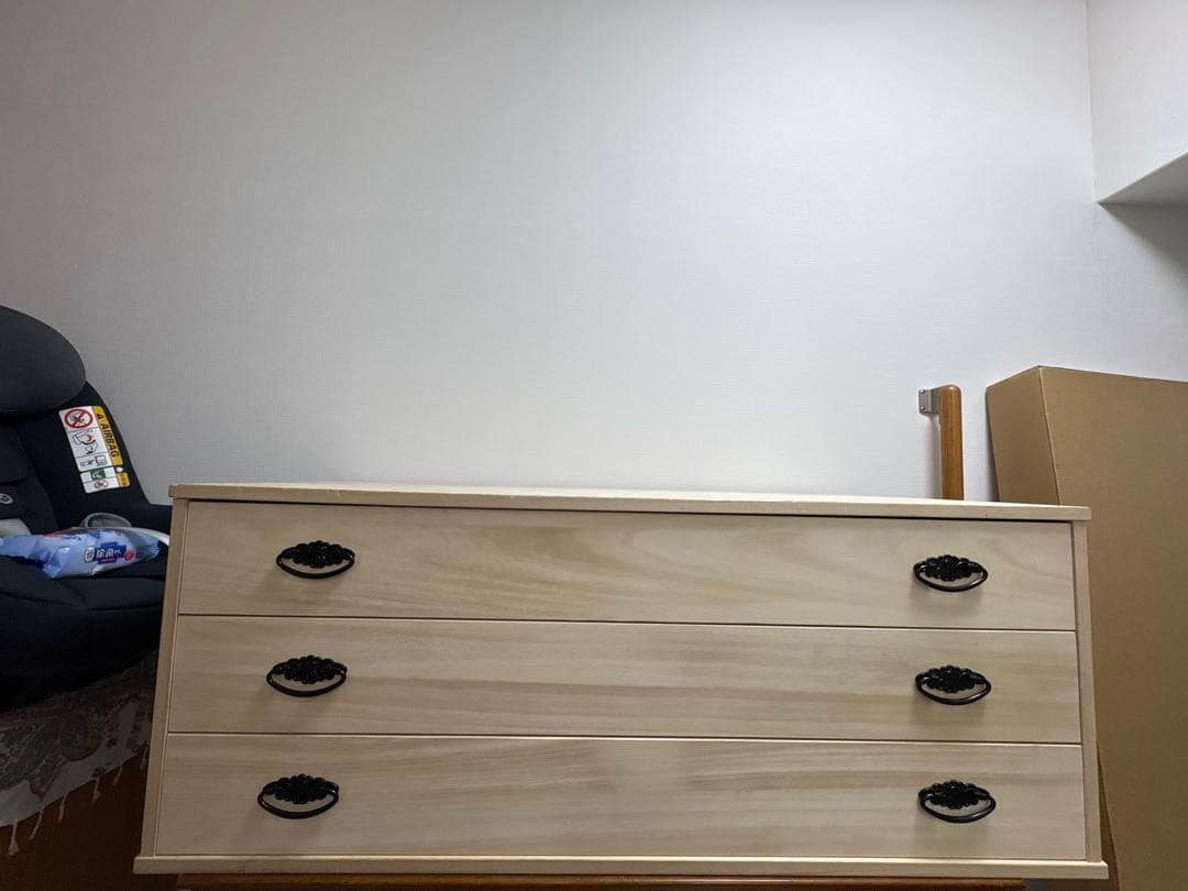 【日本製】天然木桐箪笥　3段桐タンス　マーゼルン