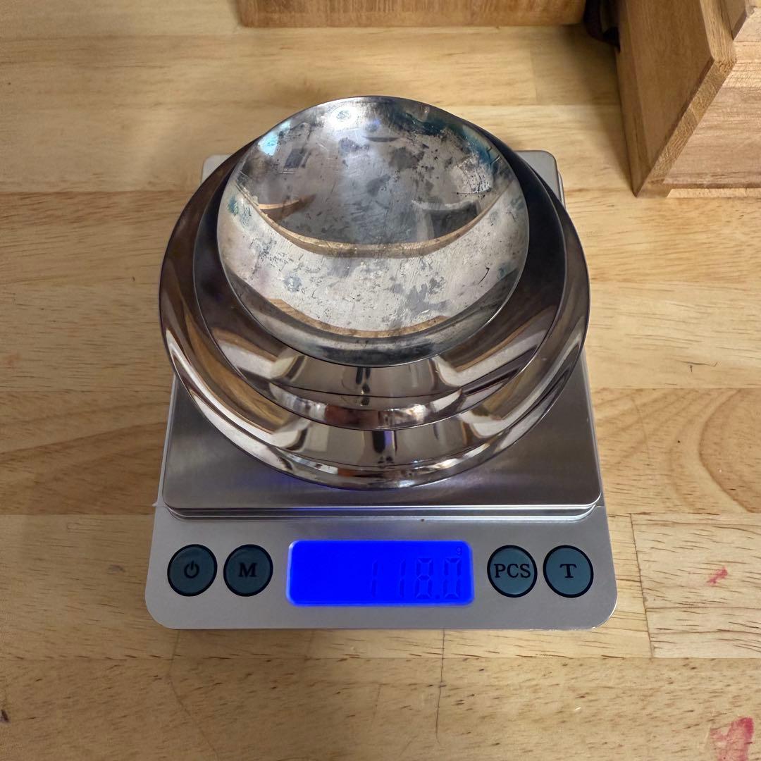 純銀製 銀盃 118g 3個セット 木箱入り