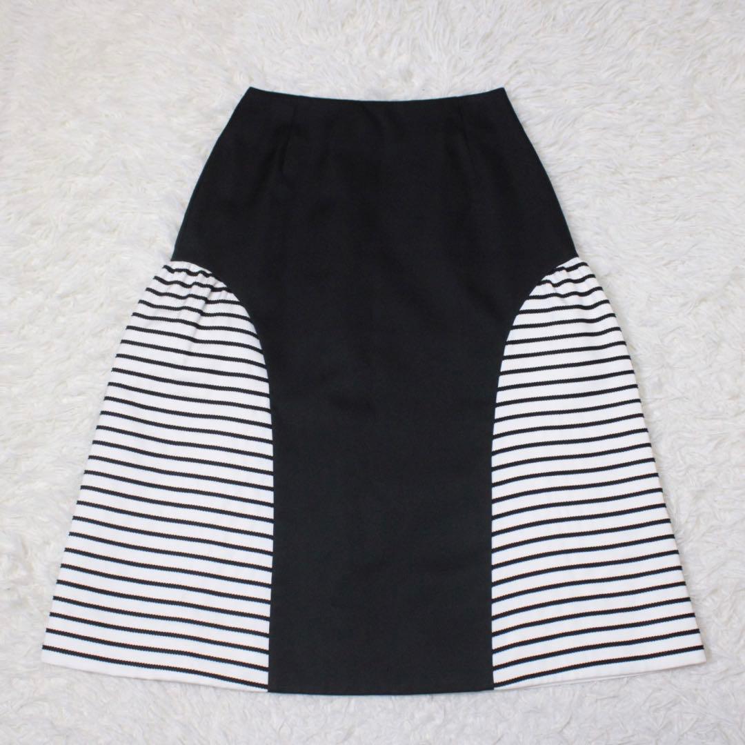 新品 BORDERS at BALCONY ファインボーダーミニスカート 36