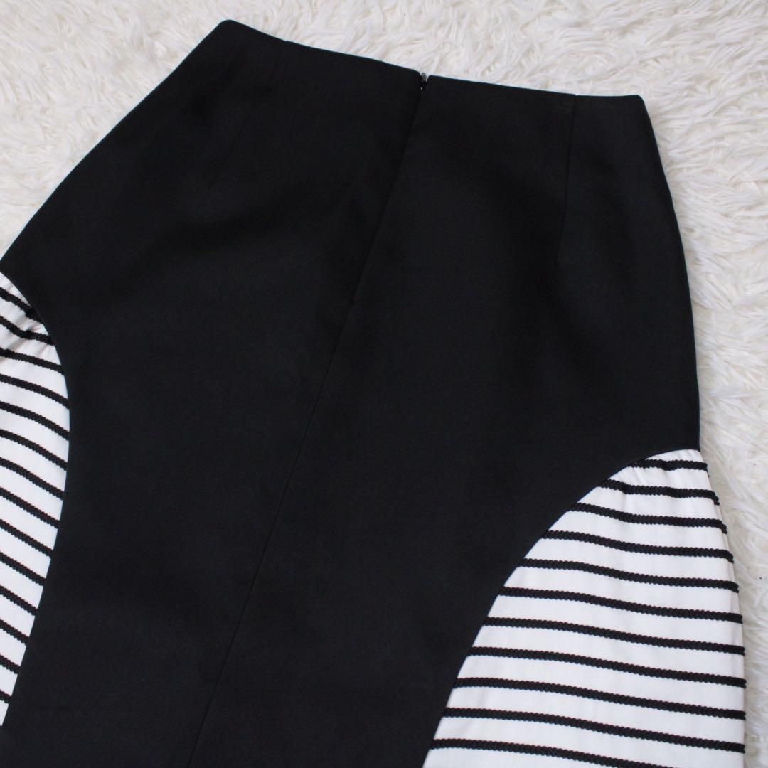 新品 BORDERS at BALCONY ファインボーダーミニスカート 36