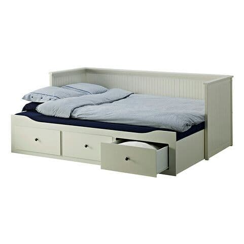 【りんりん】HEMNESデイベッドフレーム（引き出し×3）, ホワイト