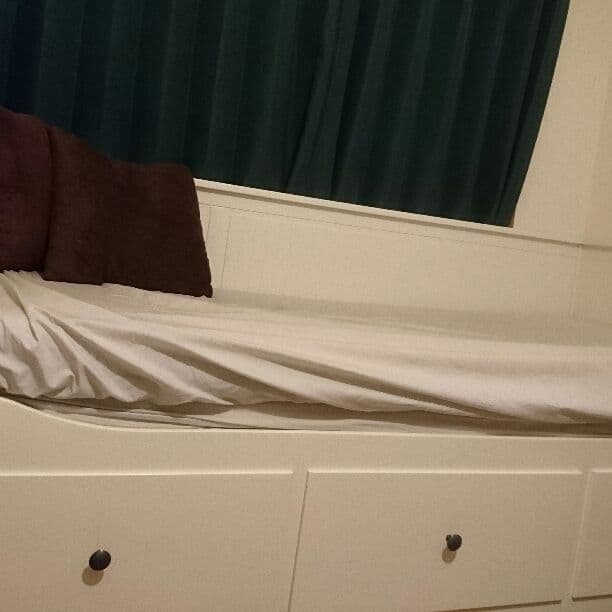 【りんりん】HEMNESデイベッドフレーム（引き出し×3）, ホワイト