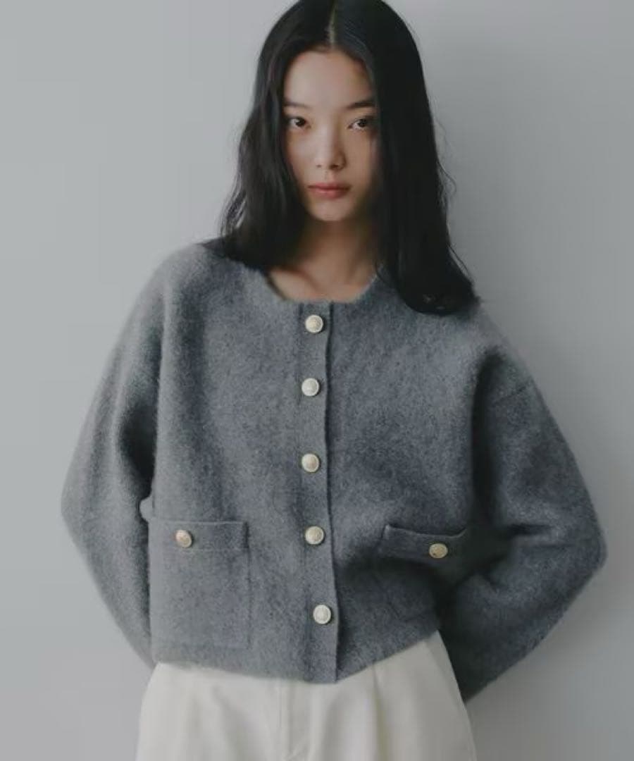 CNラクーンコンキンボタンカーディガン