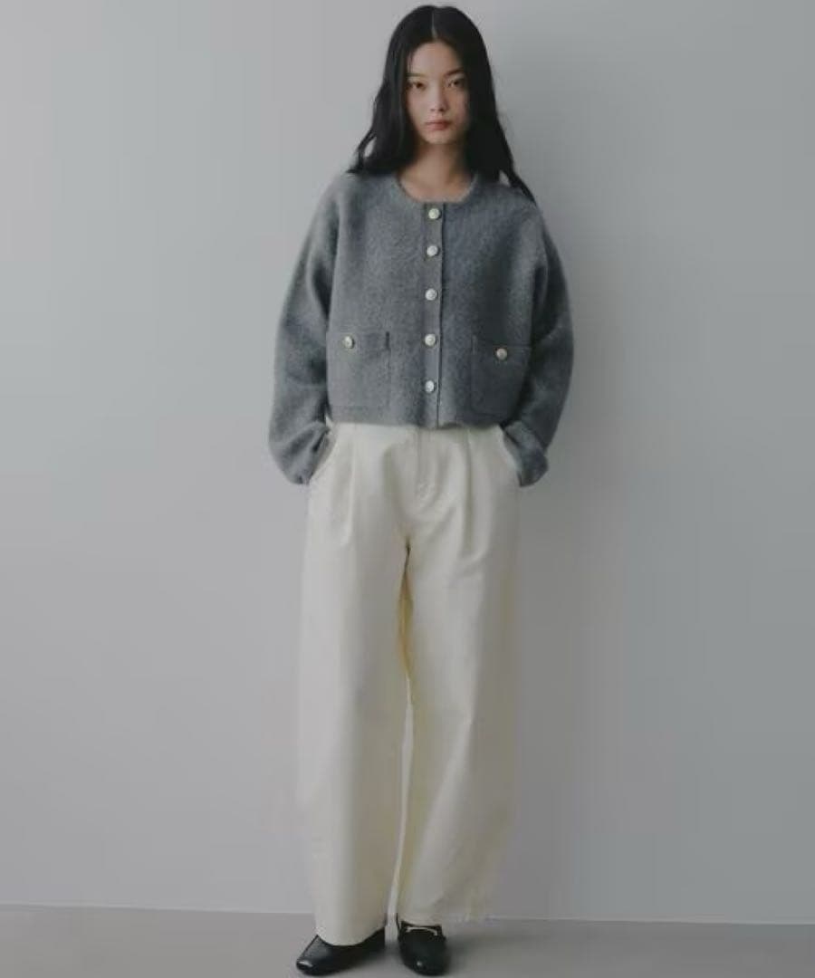 CNラクーンコンキンボタンカーディガン