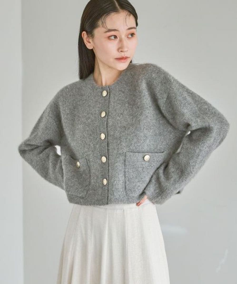 CNラクーンコンキンボタンカーディガン