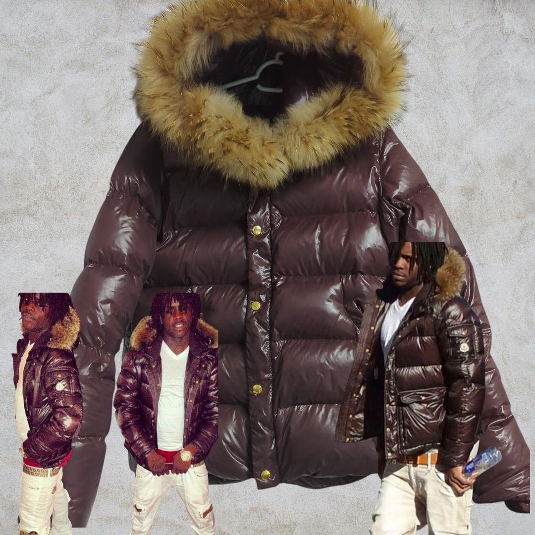 y2k グランジ　平成　ファーダウン　ワインレッド お兄系 swag