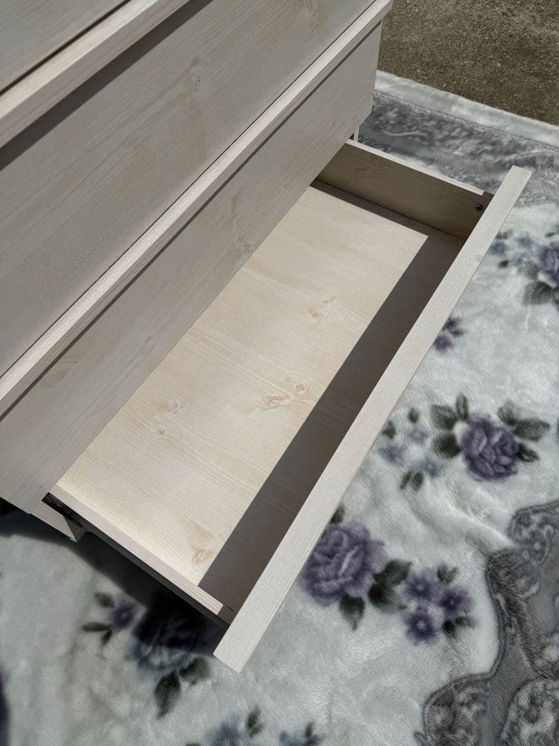 【美品】ぼん家具 チェスト 5段 ディスプレイ キャビネット タンス ガラス天板