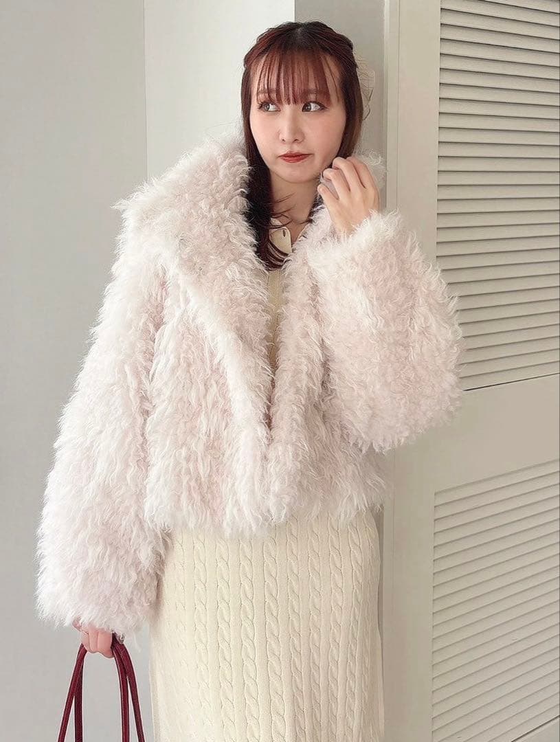 dazzlin カールエコファーブルゾン　PNK