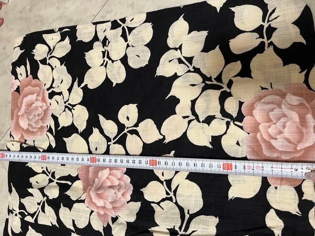 夢工房　浴衣セット　4点セット　浴衣　薔薇柄　夢工房