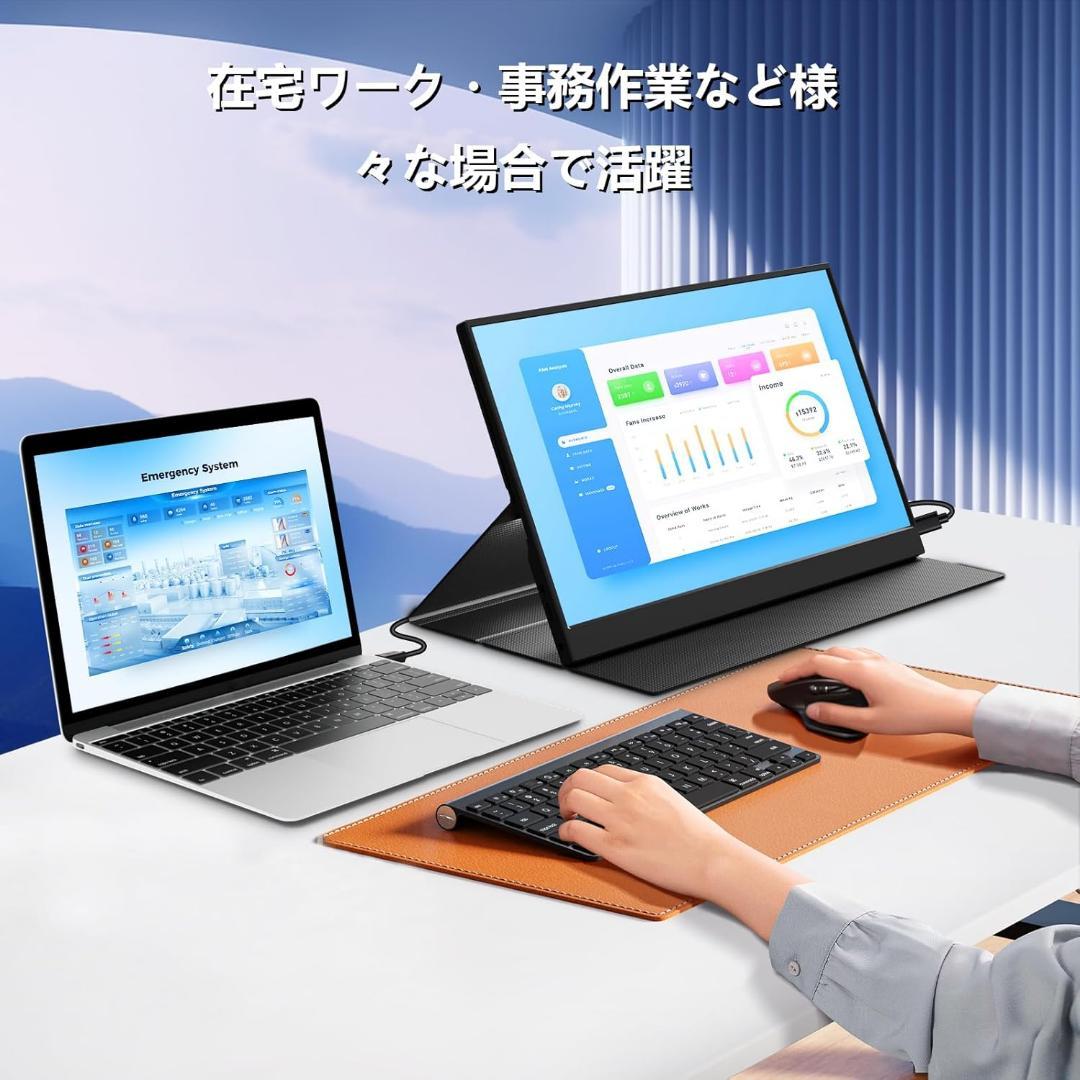 モバイルモニター 15.6インチ 1920*1080 ポータブル 非光沢画面