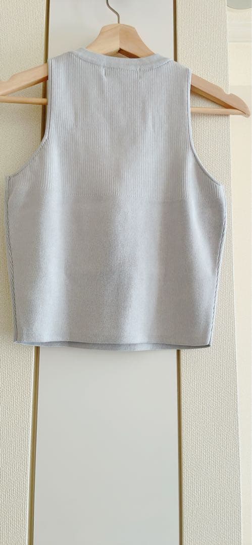 アンドマリーAlicia ribbon knit topリブタンクトップ