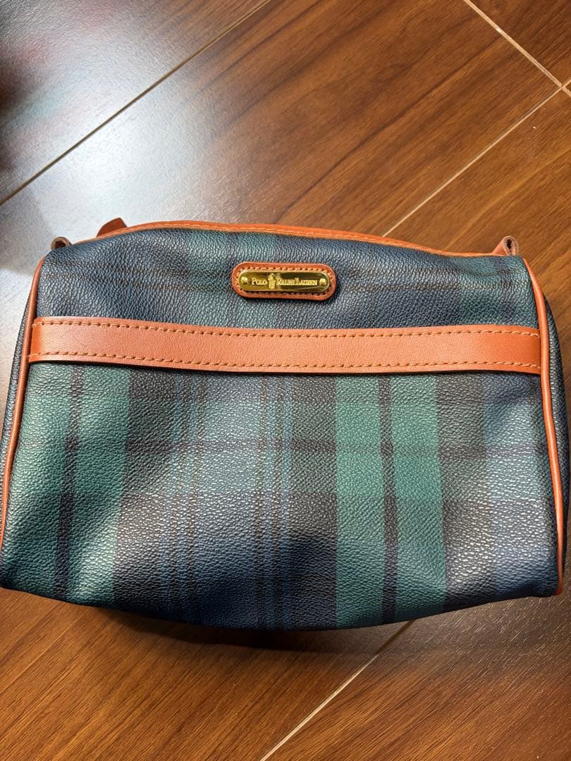 ラルフローレン ブラックウォッチ柄　ボストンバック　ポーチ　セット