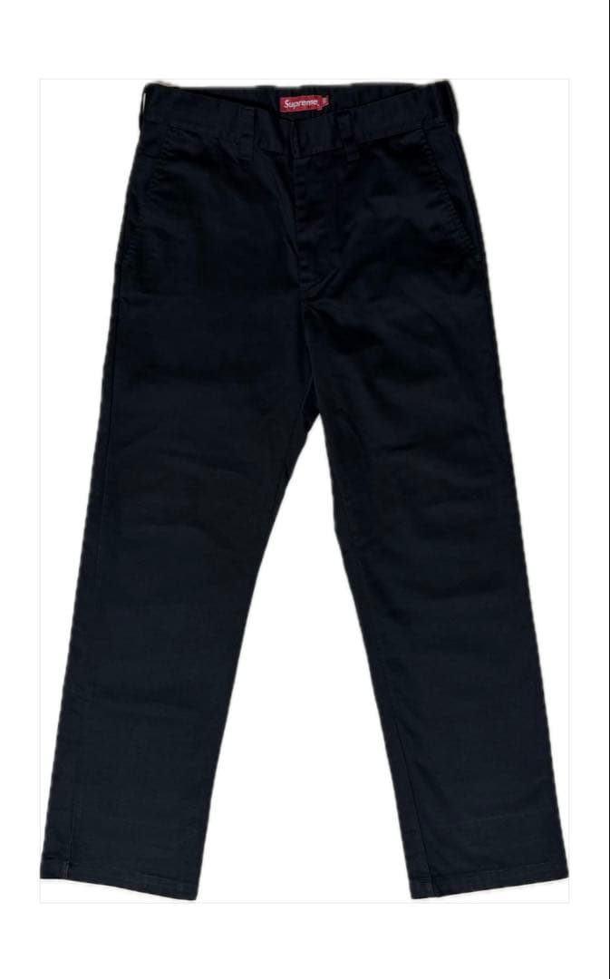 Supreme 黒 チノパン