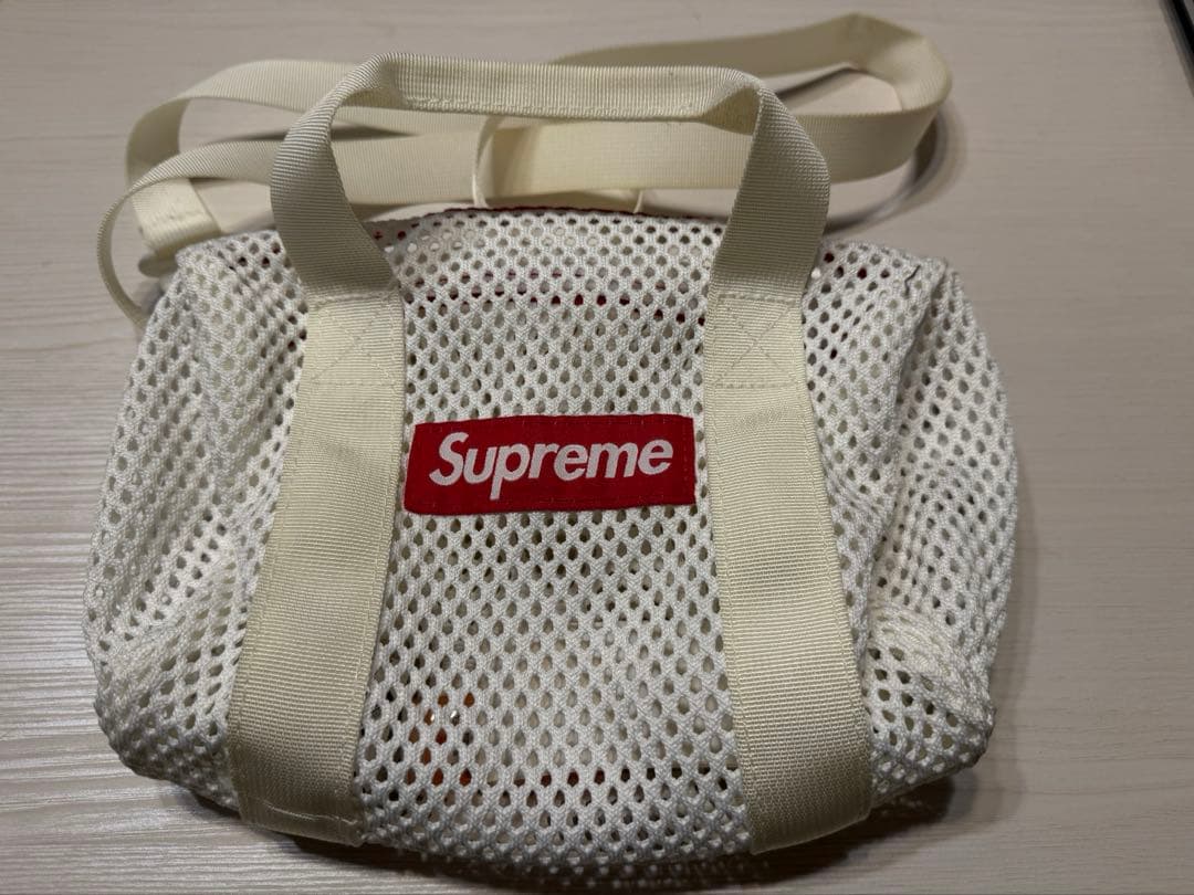 Supreme メッシュミニダッフルホワイト