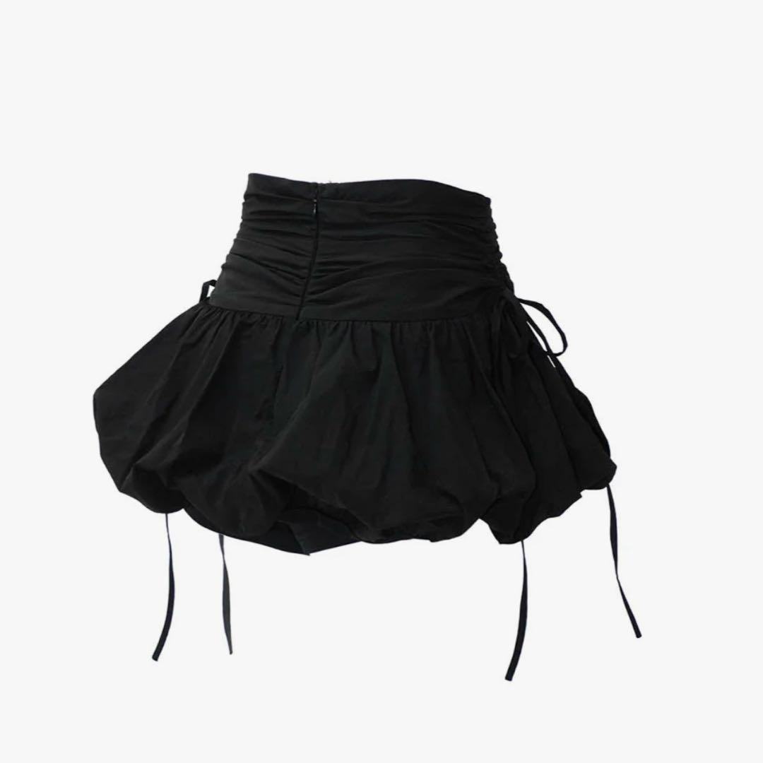 スカート Theredthread S strap balloon skirt black