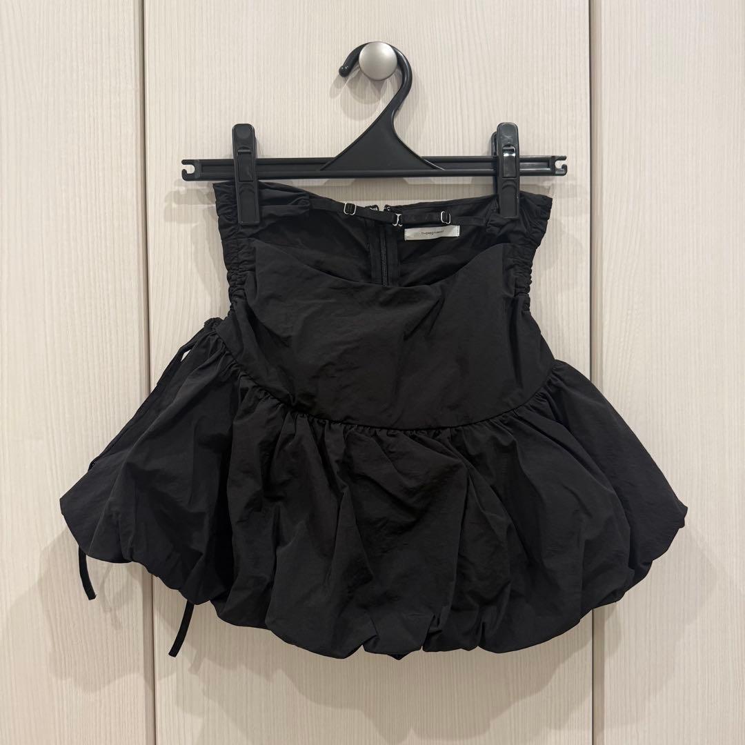スカート Theredthread S strap balloon skirt black