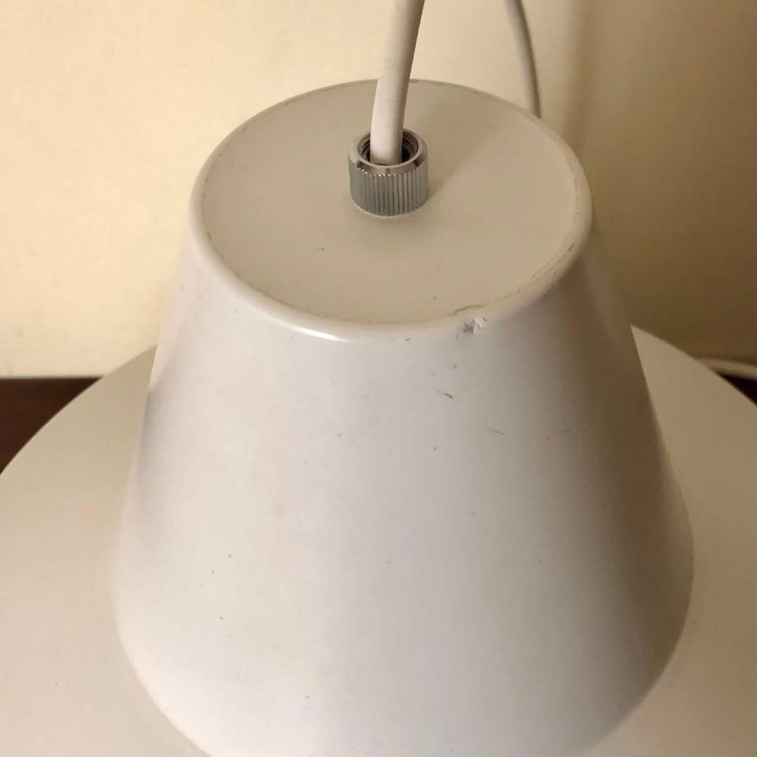 デンマーク　北欧ビンテージ　ミルキーホワイト　ペンダントランプ