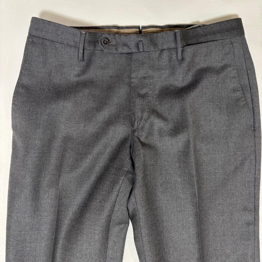 インコテックス スリムフィット ウール スラックス グレー46 SUPER100