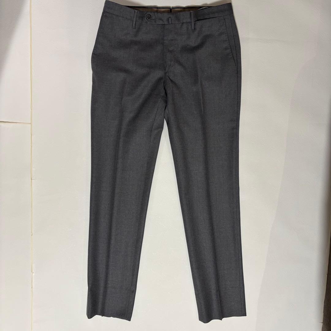 インコテックス スリムフィット ウール スラックス グレー46 SUPER100